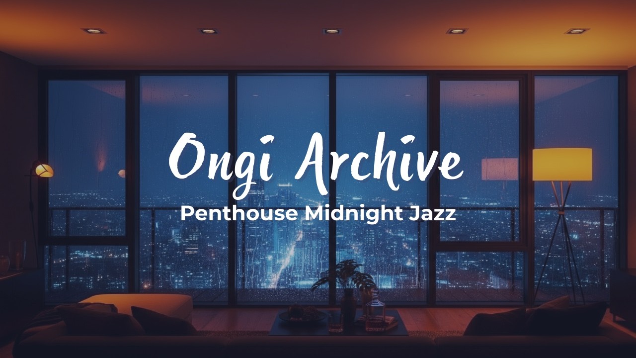 Penthouse Midnight Jazz 🌃 Ночной вид с 60-го этажа в дождливую ночь | Музыка для учебы · работы