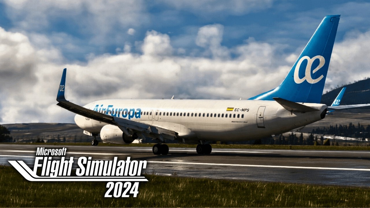 Short RWY Experience: PMDG 737-800 Asturias - Pamplona | Air Europa Full Flight | MSFS2024 Español