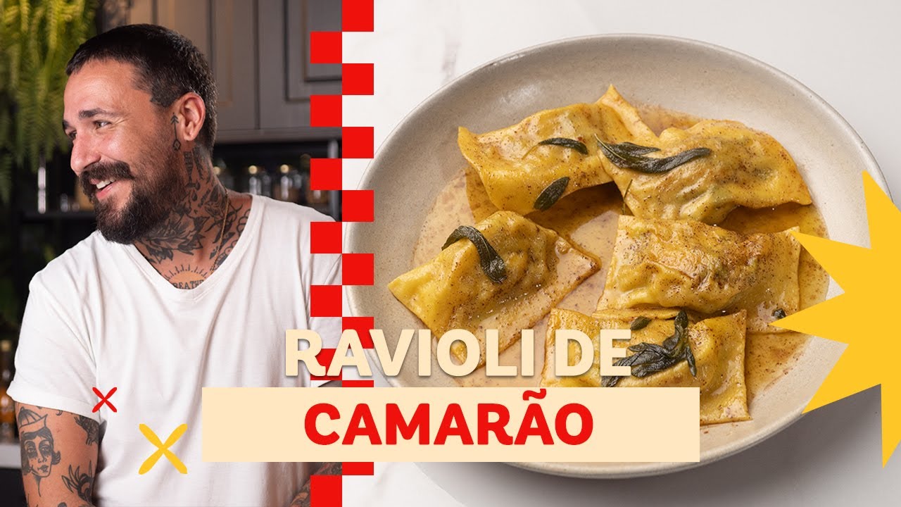 Massa caseira recheada com camarão | Léo Abreu