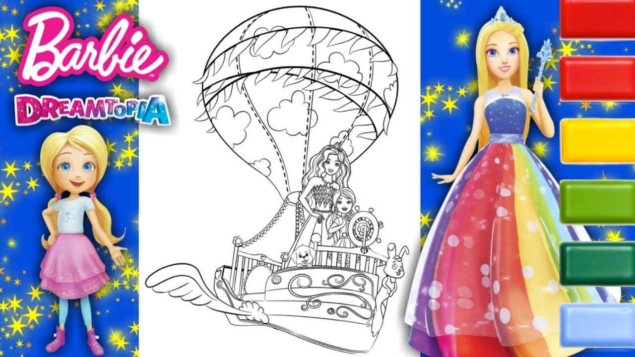 Barbie Coloring Video #109 | Coloring Barbie Dreamtopia | Barbie & Chelsea Coloring Page