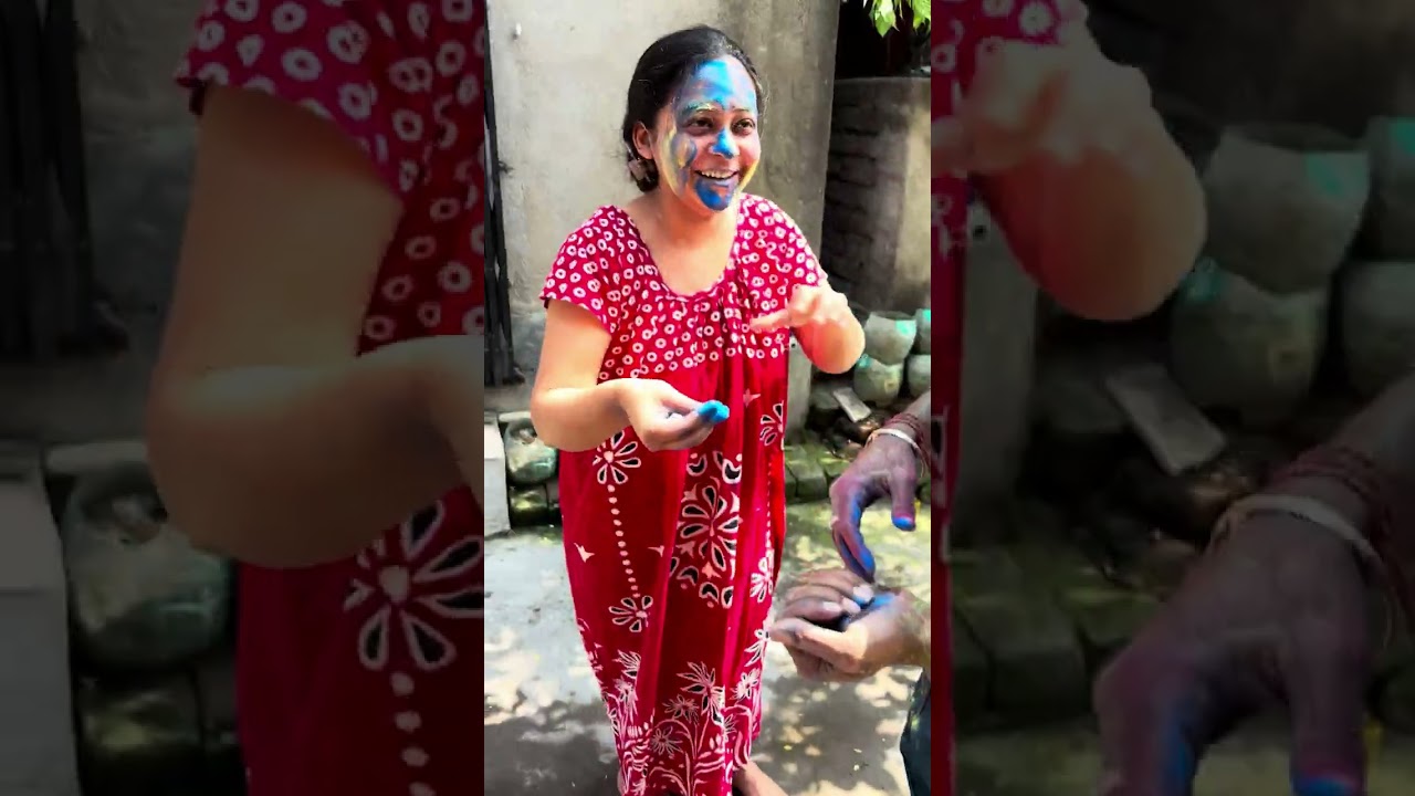 Holi celebration 🎉       #trending #anniversaryquotes #minivlog #vlog #viral #family#goviral #holi 