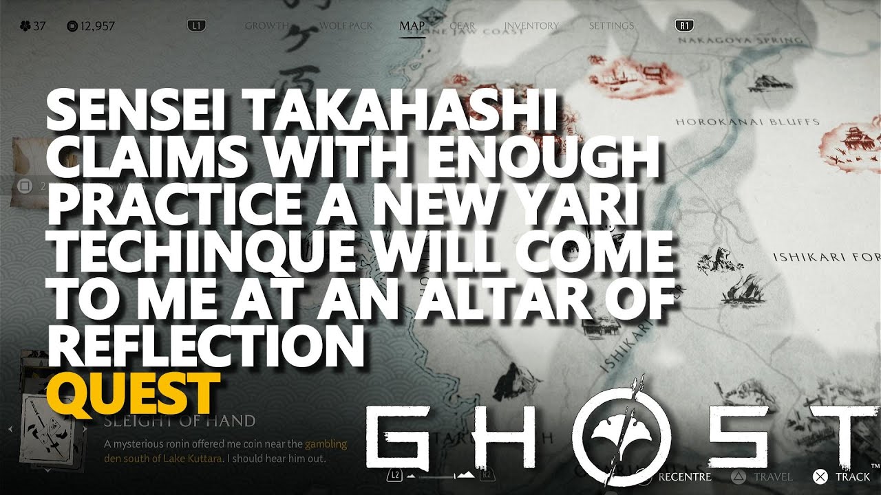 Sensei Takahashi claims with enough practice a new yari techinque at an Altar of Reflection - Ghost