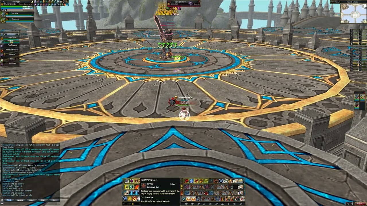 Rappelz Sky Fortress Boss Devil Skeleton Master Breeder Solo 2