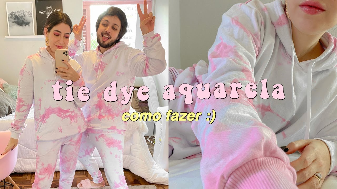 como fazer tie dye pastel com efeito aquarela :)