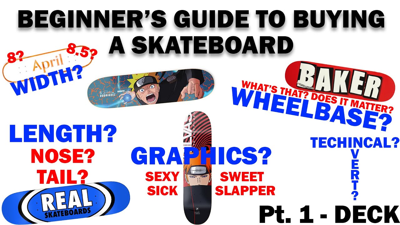 Beginner Skateboard Buying Guide - width, length, wheelbase?? what to choose