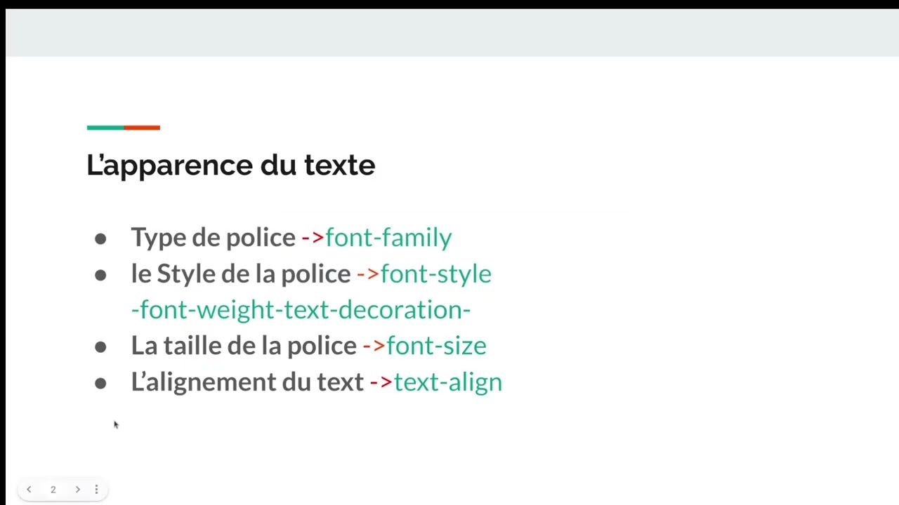 L'apparence en css