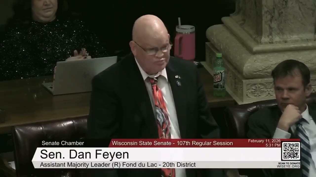 Senator Feyen Adjourns In Honor Of Olympic Champion Jordan Stolz