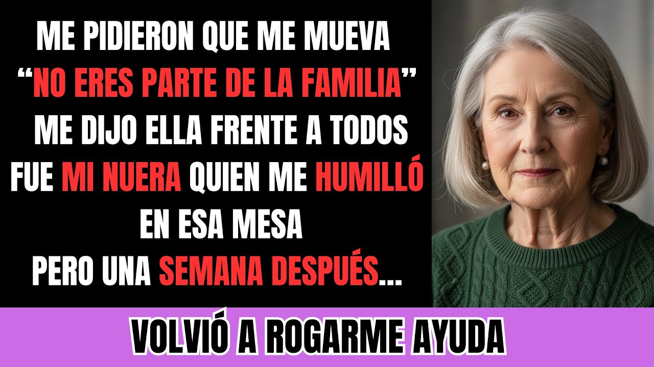 “No eres parte de la familia”, me dijo mi nuera. Una semana después, me rogó ayuda.
