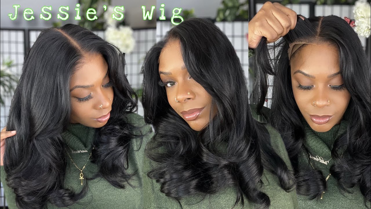Jessie’s Wig | WEAR & GO LAYERED WAVY CURTAIN BANG WIG - CLOSURE WIG | BEGINNER FRIENDLY + GLUELESS