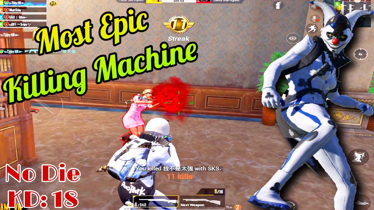 The Most Epic Killing Machine | No Die - KD:18 | Pubg Mobile
