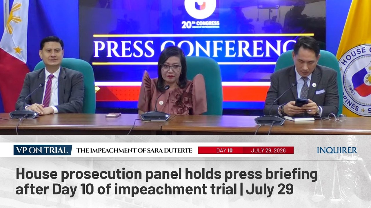 LIVE: House prosecution panel holds press briefing after Day 10 of impeachment trial | July 29