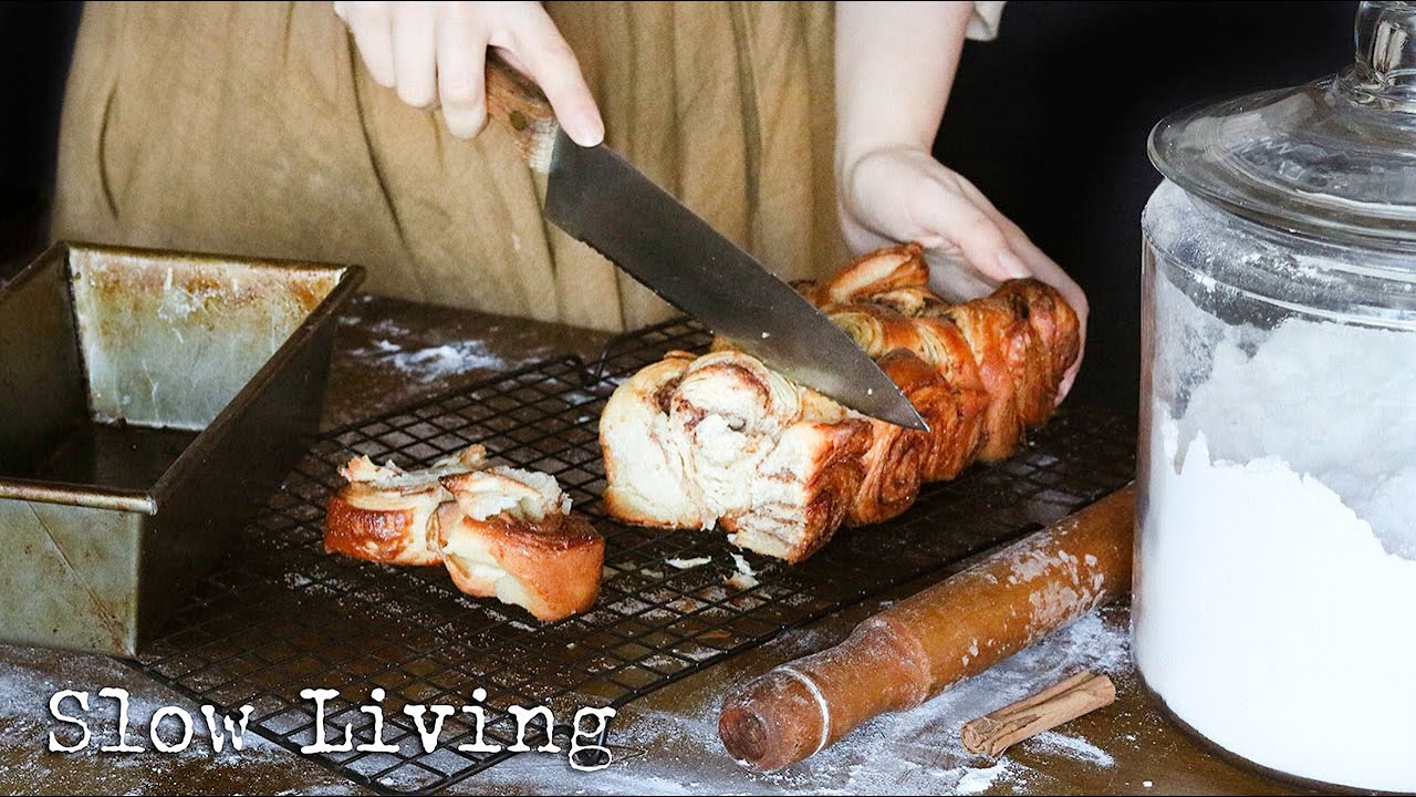 Cinnamon Swirl Croissant Bread | Slow Living Baking Vlog