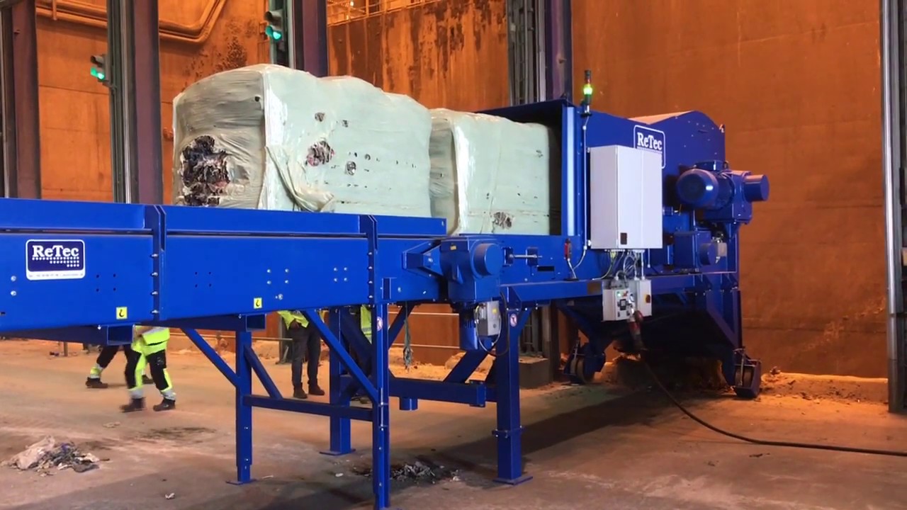 ReTec Bale opener - RDF Bales with massive 80 tons/h