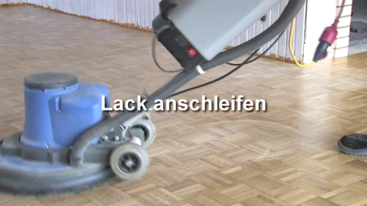 Arbeitsschritte Parkett abschleifen und versiegeln