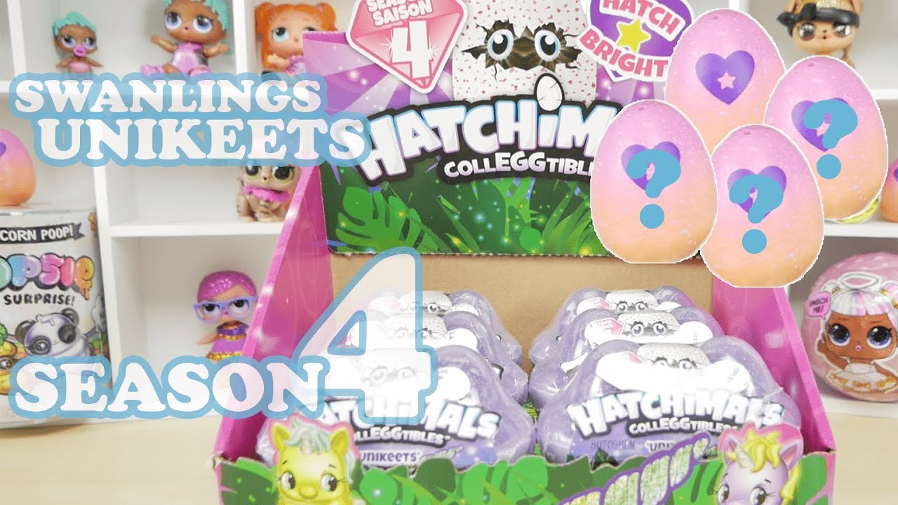 Hatchimals CollEGGtibles Season 4 Surprise Egg Unboxing Hatch Bright Unikeets