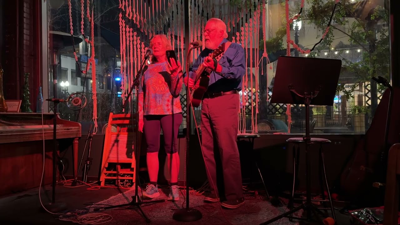 Original song by Scott-- Scott & Mary at The Den Cafe open mic, Santa Ana, CA