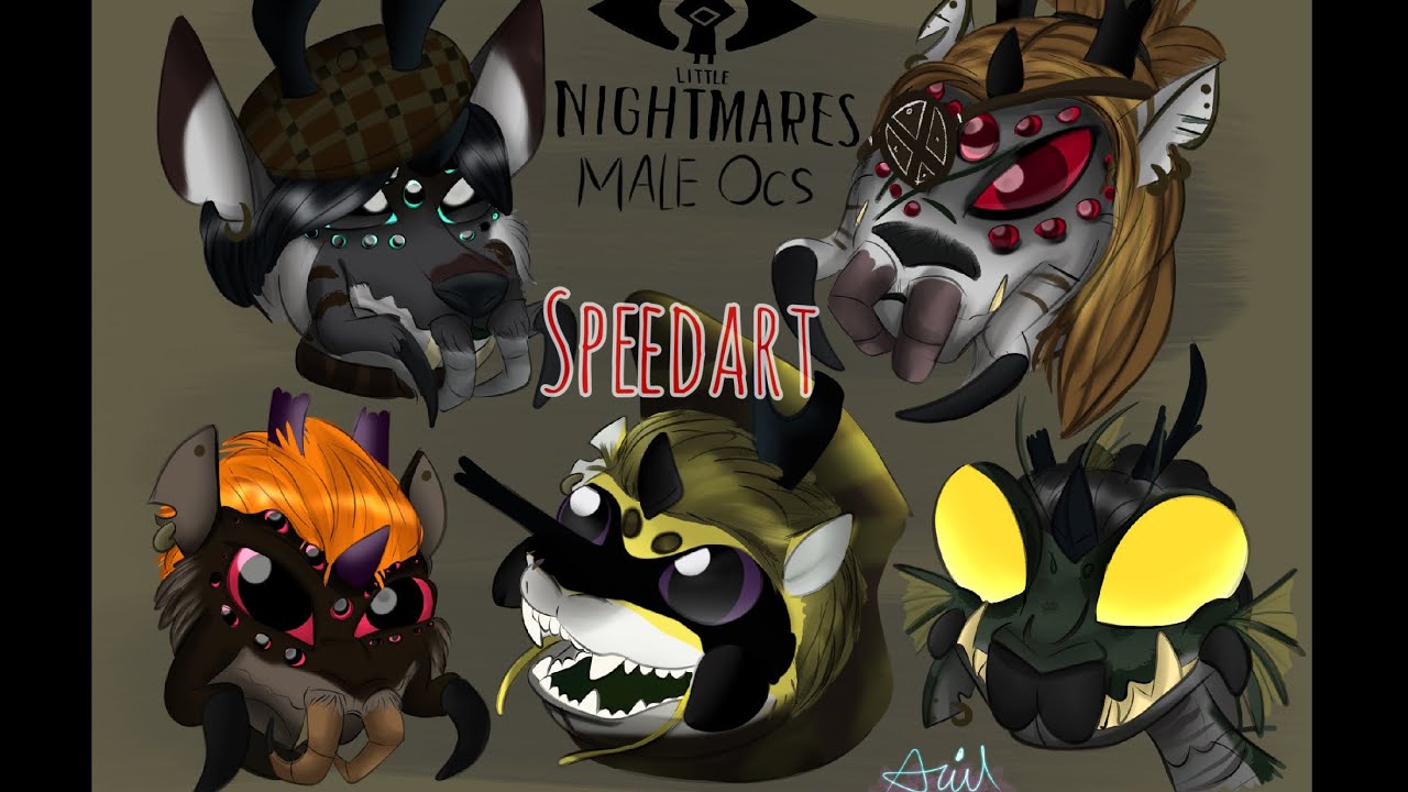 {SpeedPaint} Little Nightmares Male Characters! 🕷️🪲  #littlenightmaresoc