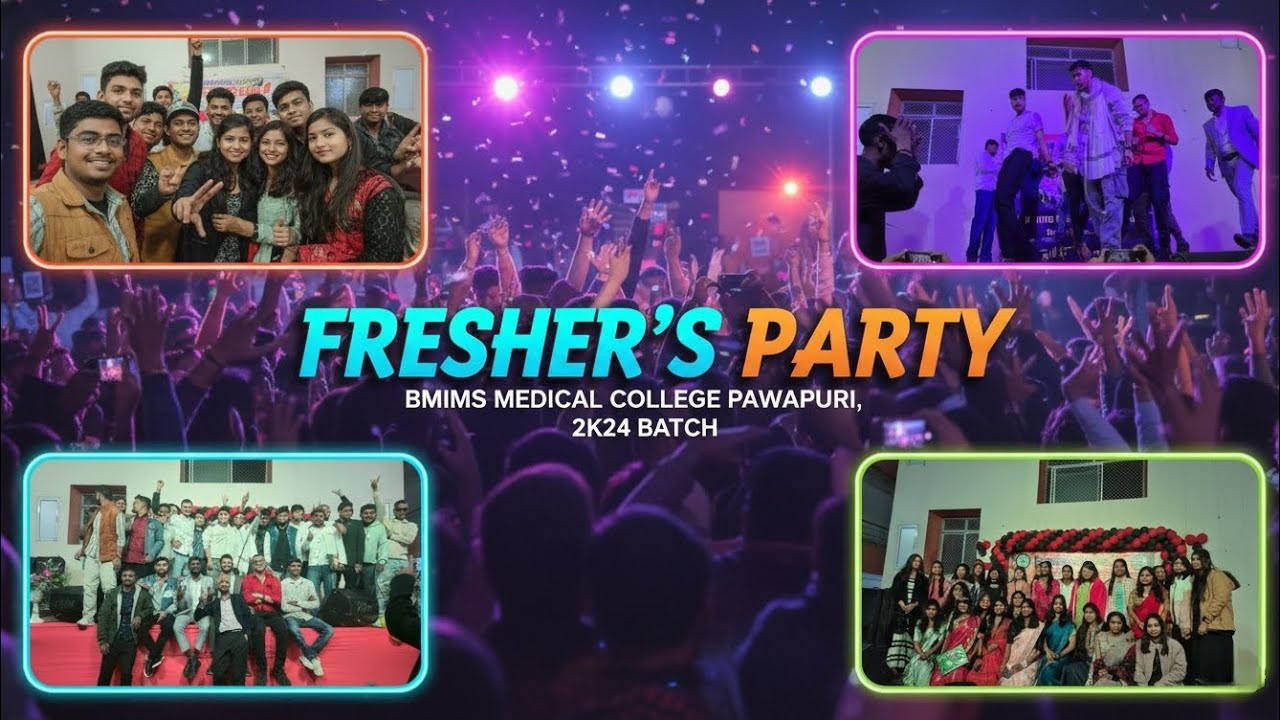 ​A Grand Welcome! ✨ BMIMS BSc Nursing Fresher&rsquo;s Party 2k24 🩺 #Abhishek_singh_vlog