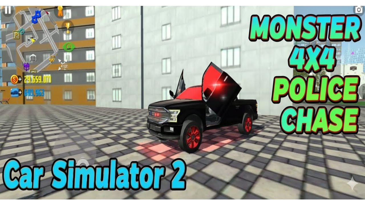 ​4x4 Monster Truck Ko Police Car Mein Badal Diya! | Car Simulator 2