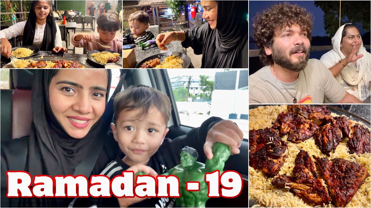 🌙RAMADAN- 19😍 | Hurry-Burry Iftar with family 😅 | Alfaham Mandhi 😋| Basheer Bashi | Suhana | Mashura