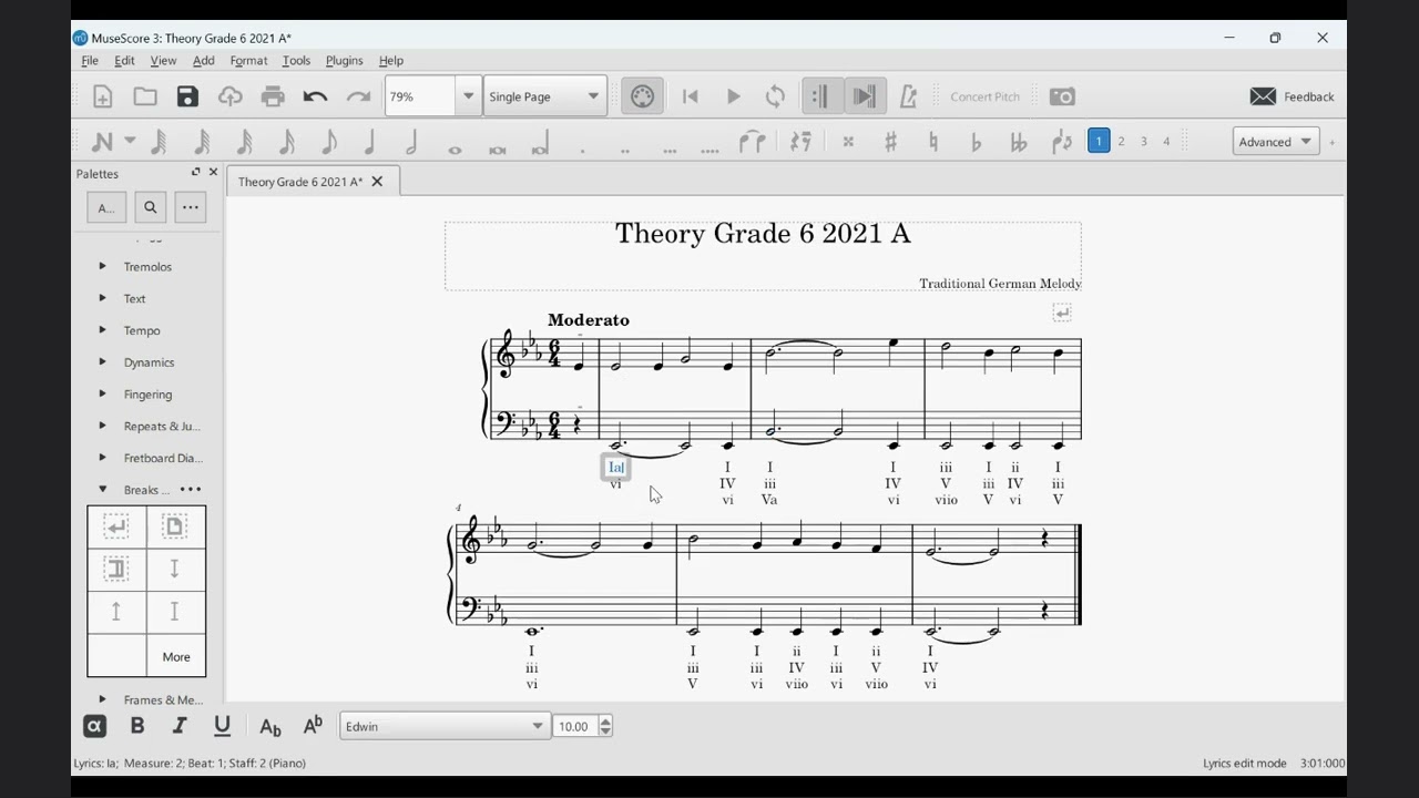ABRSM Theory Grade 6 2021 A Question 1