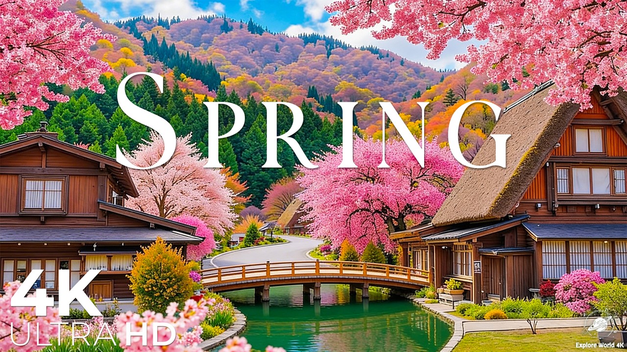 Весна в Киото, 4K 🌸 Спокойные храмы сакуры, священные места и вневременная тишина Киото