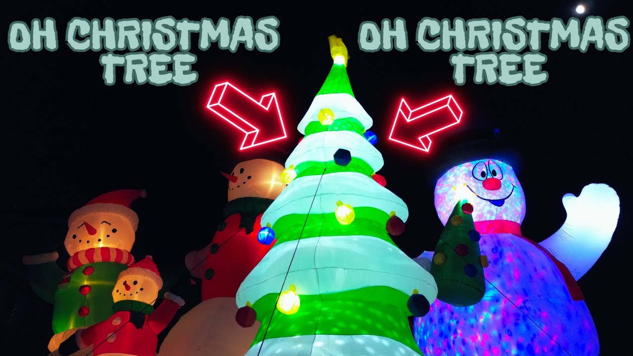 Colossal Christmas Tree! Hammacher Schlemmer 15-Foot Animated Inflatable Christmas Tree Review! 🎄✨