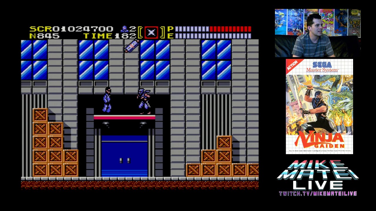 Ninja Gaiden (Sega Master System) Mike Matei Live