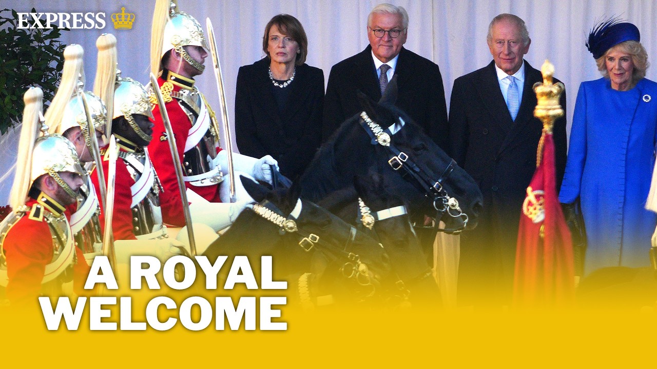 German President greeted with incredible pomp and pageantry by King in Windsor for State Visit