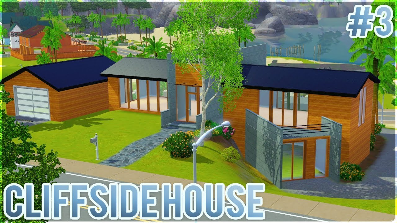 The Sims 3: Let's Build a Cliffside House (Part 3) Landscaping