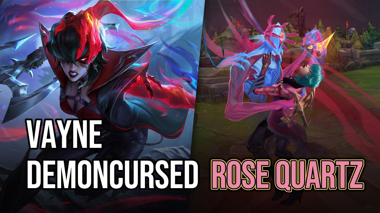 Demoncursed Vayne Skin | League of Legends | Rose Quartz Chromas