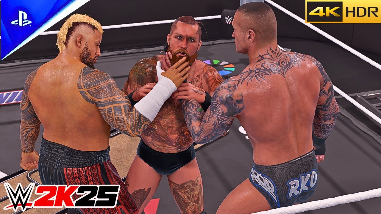 WWE 2K25 - Randy Orton vs. Aleister Black vs. Solo Sikoa | Tripple Threat Match | PS5™ Pro [4K HDR]