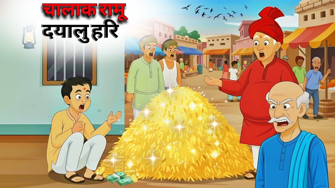 चालाक रामू और दयालु हरी की काहानी | The Story of Clever ramu and kaind hari | Hindi moral stories 