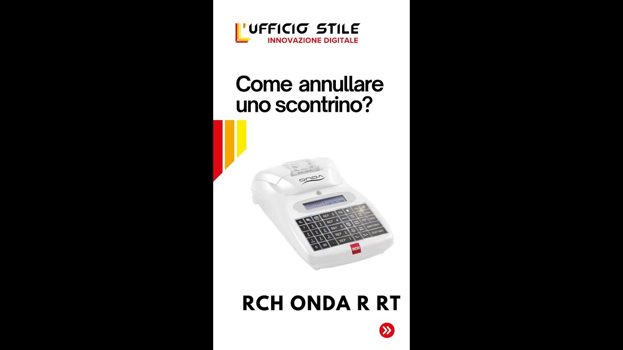 Annullo scontrino RCH ONDA R RT