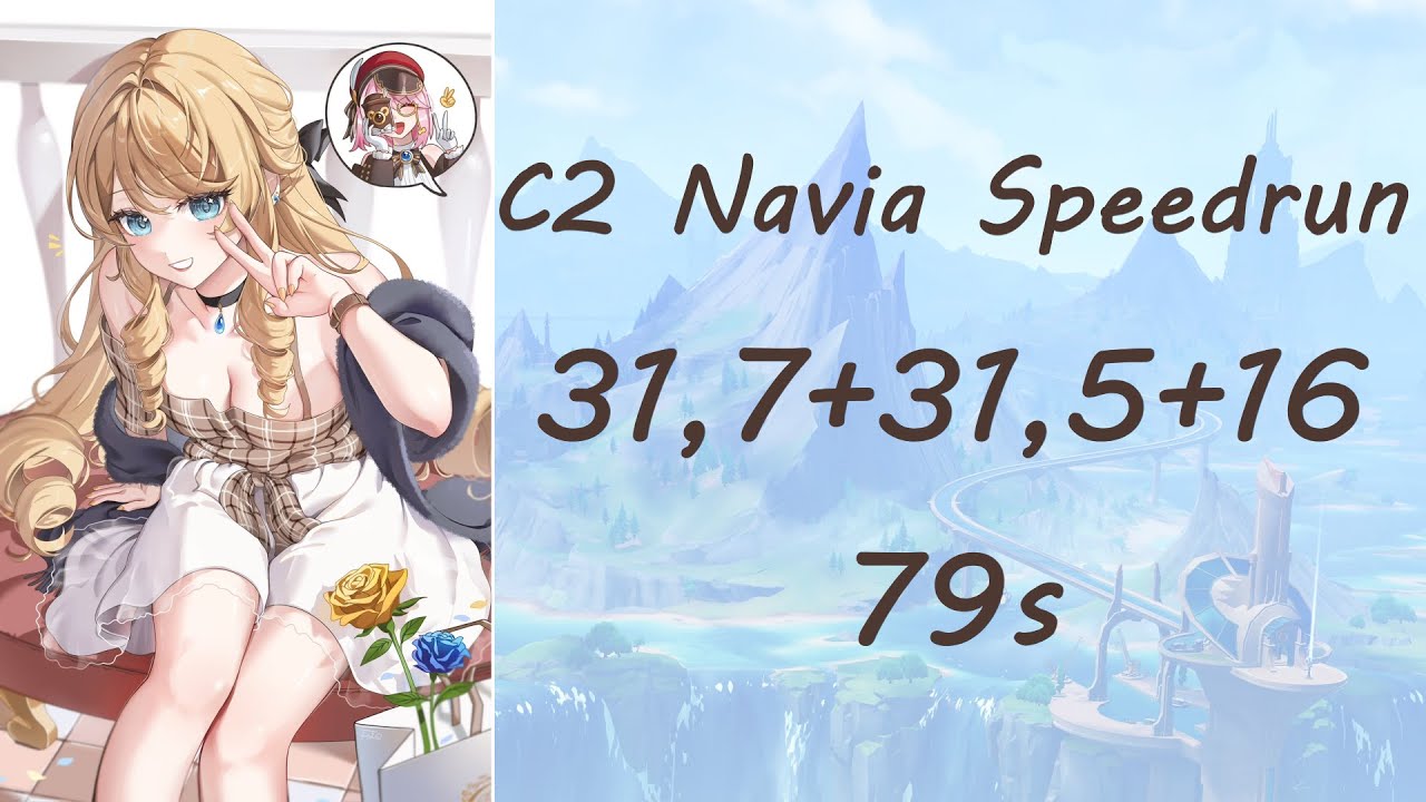 C2R1 Navia Speedrun 79s 5.3 Abyss Top Half Continuous (7.5 cost)