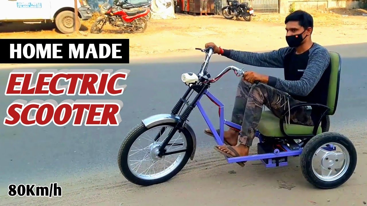 electric scooter ghar per kaise banaye | home made electric scooter | Best for handicap person [3W]