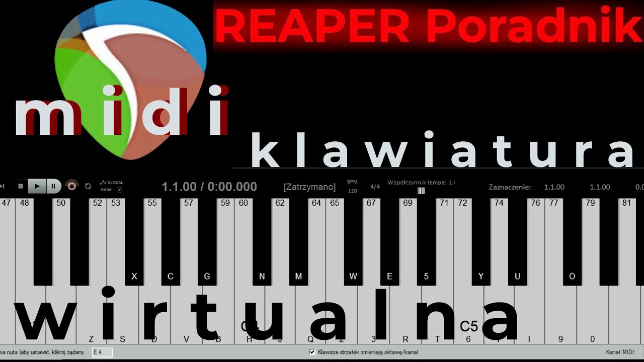 Tw&oacute;rz Muzykę! #7 REAPER Poradnik - Midi i wirtualna klawiatura Midi
