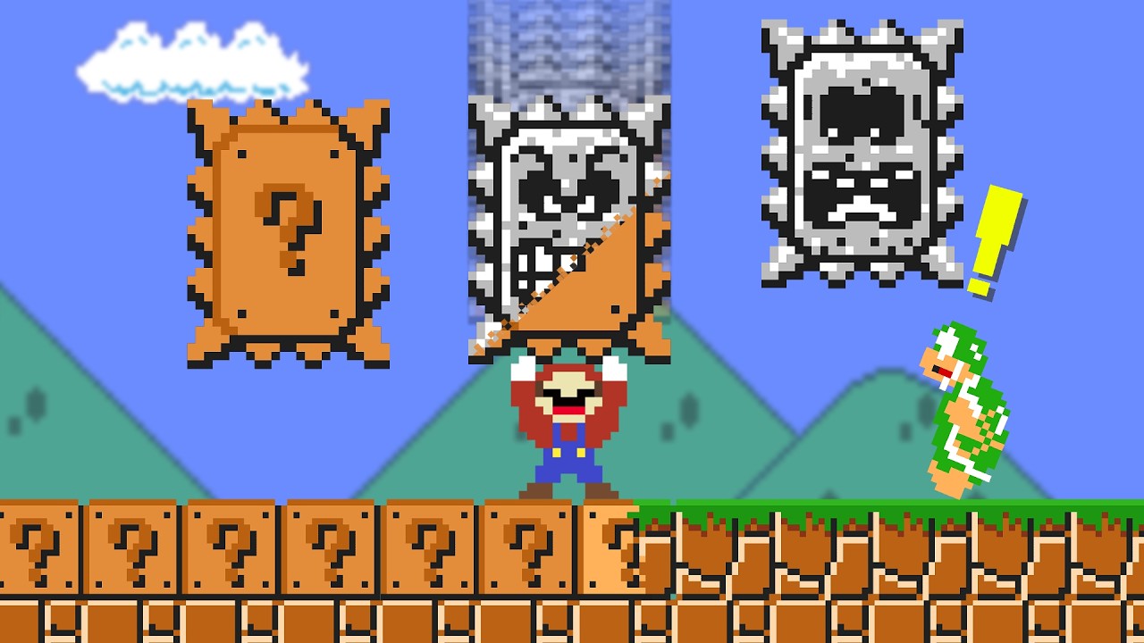 Everything Mario Touches Turns Into Question Blocks!