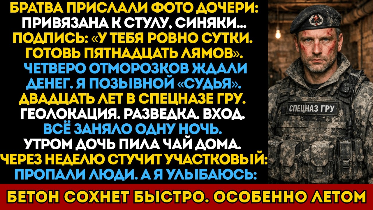 Братва похитила дочь ветерана ГРУ. Они не знали, что бетон сохнет быстро