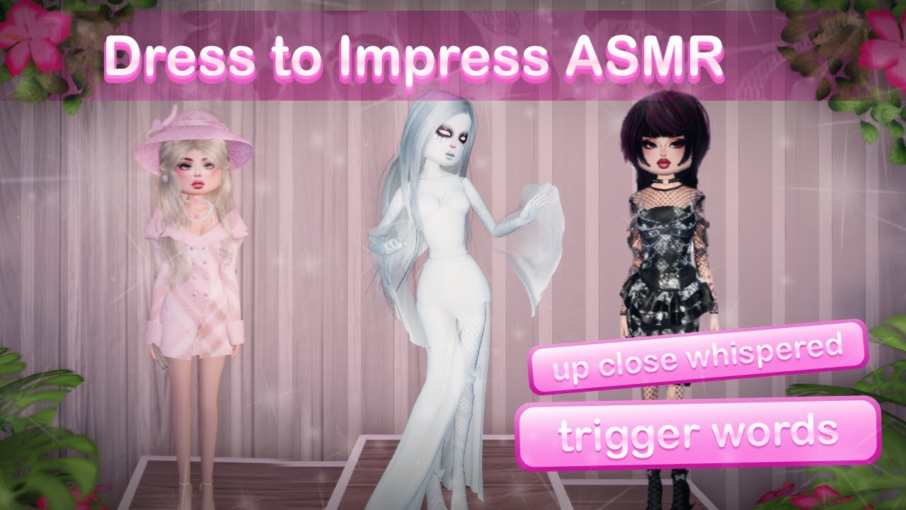 ASMR 25+ trigger words with Dress To Impress gameplay | up close, breathy, clicky whispers