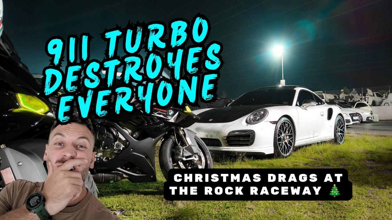 НЕПОВТОРИМЫЙ! Porsche 911 Turbo S против ВСЕГО МИРА на рождественских дрэг-гонках на трассе Rock ...