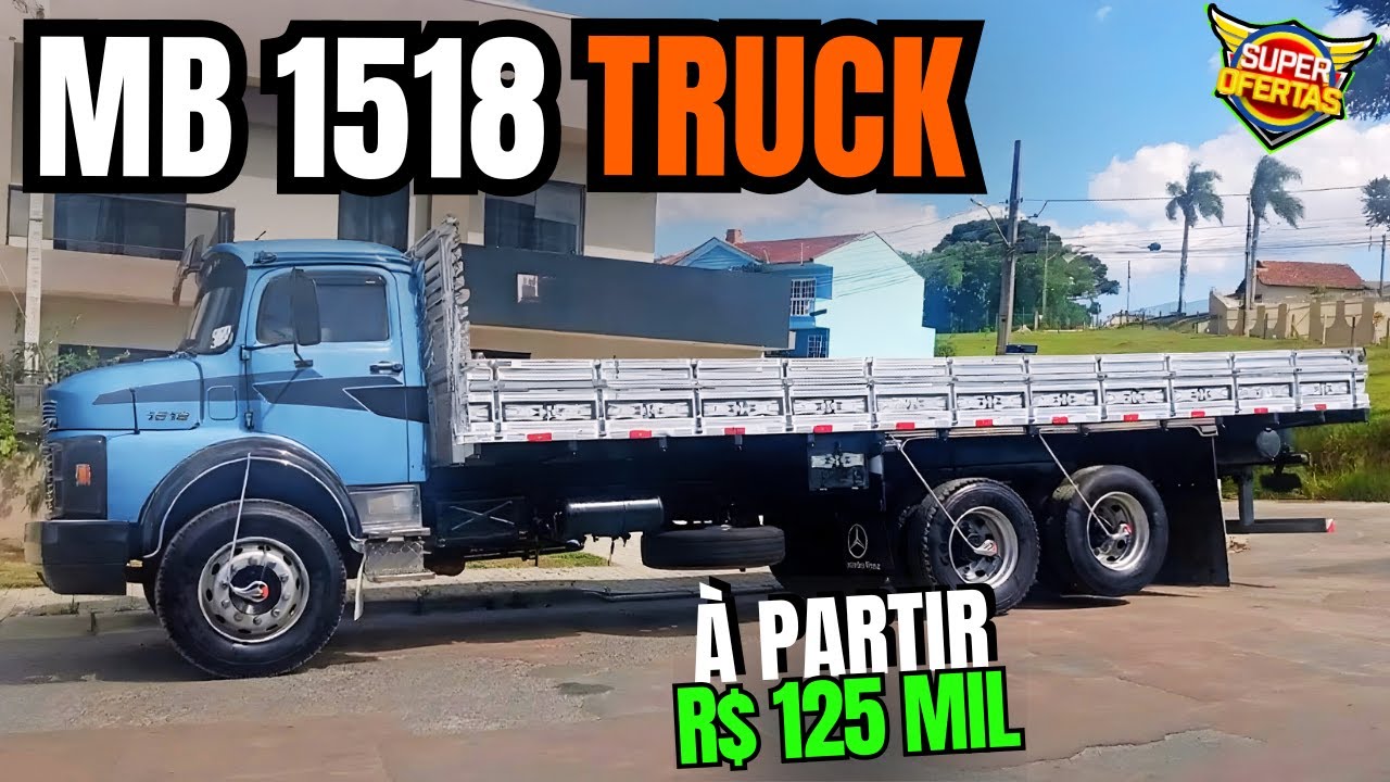 CAMINHÃO MB 1518 TRUCK CARROCERIA e CAÇAMBA à PARTIR DE 125 MIL #mb1518 #truck #qualificado