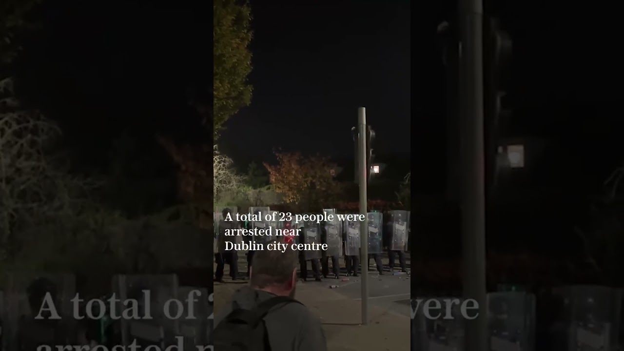 Teenage rioters attack Dublin police with fireworks in night of violence