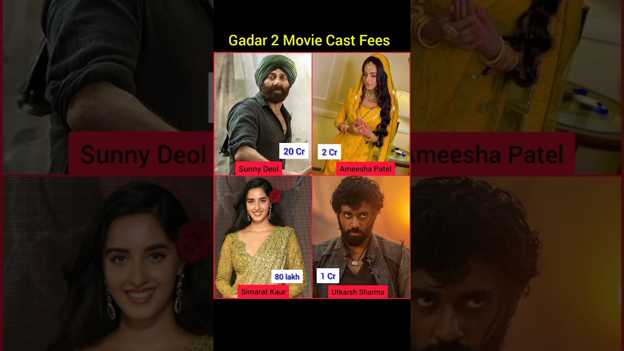 Gadar 2 movie cast #sunnydeol#ameeshapatel#utkarshsharma#simaratkaur#skc20#bollywood#viral#foryou