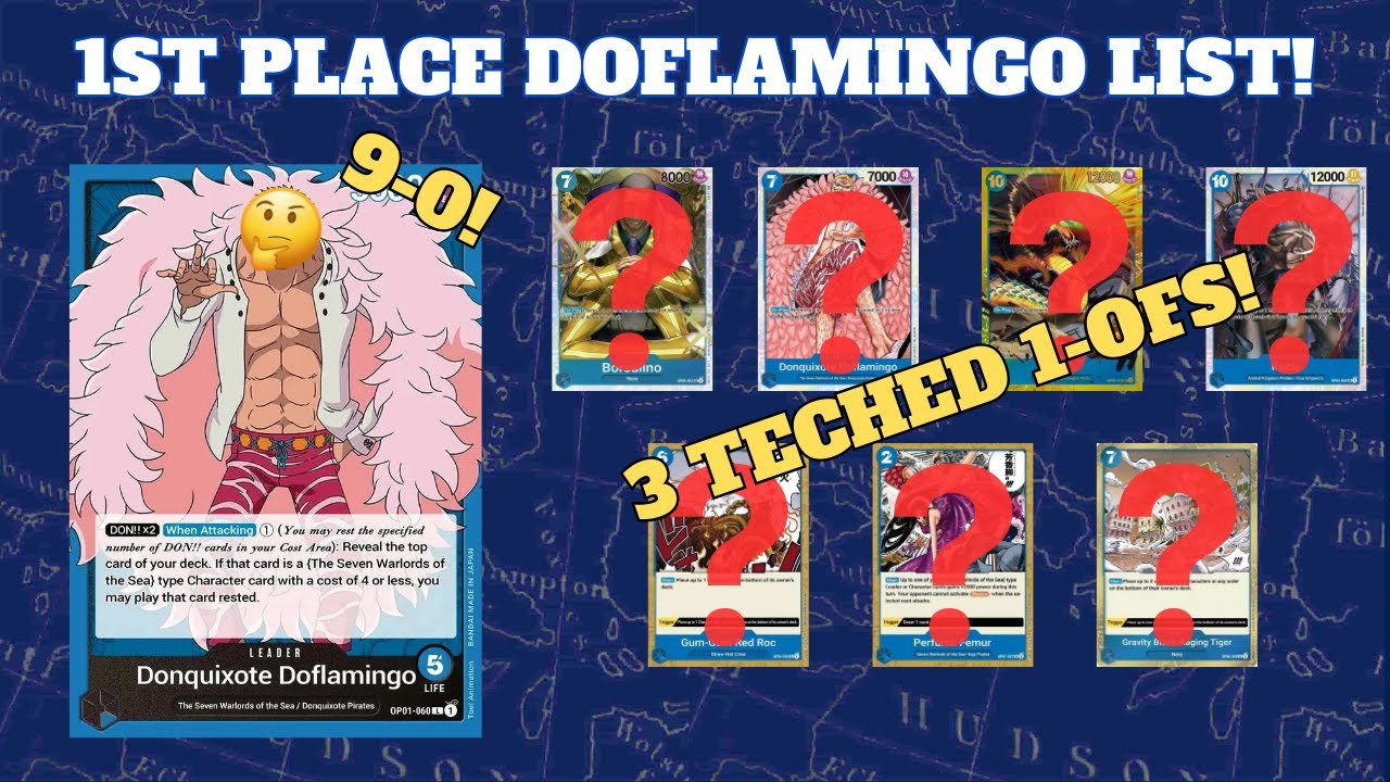 [OP8.5] 9-0 1st Place Blue Doflamingo List! | Play!TCG Online Treasure Cup Deck Profile