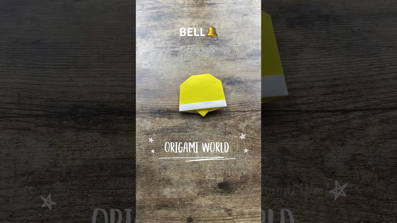 EASY ORIGAMI BELL TUTORIAL | EASY CHRISTMAS CRAFT DECOR | DIY PAPER BELL ORIGAMI FOR CHRISTMAS