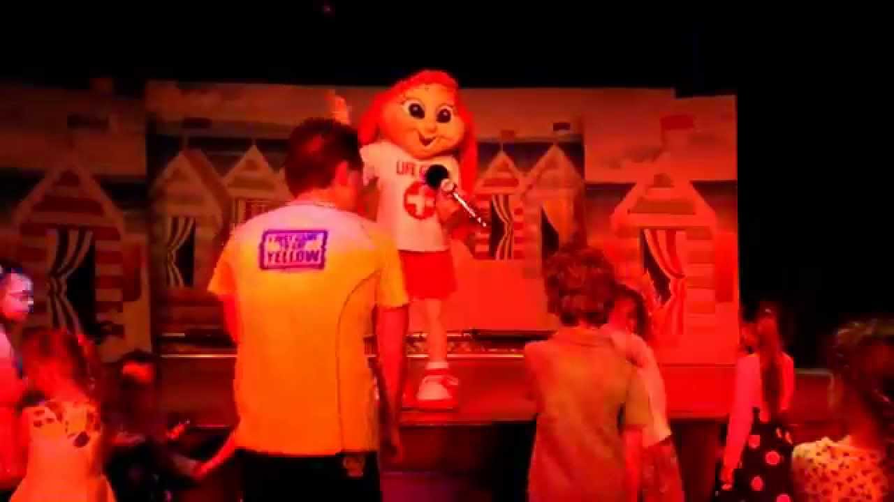 Reighton Sands April 2015 Haven Holidays Polly from the seaside squad singing.