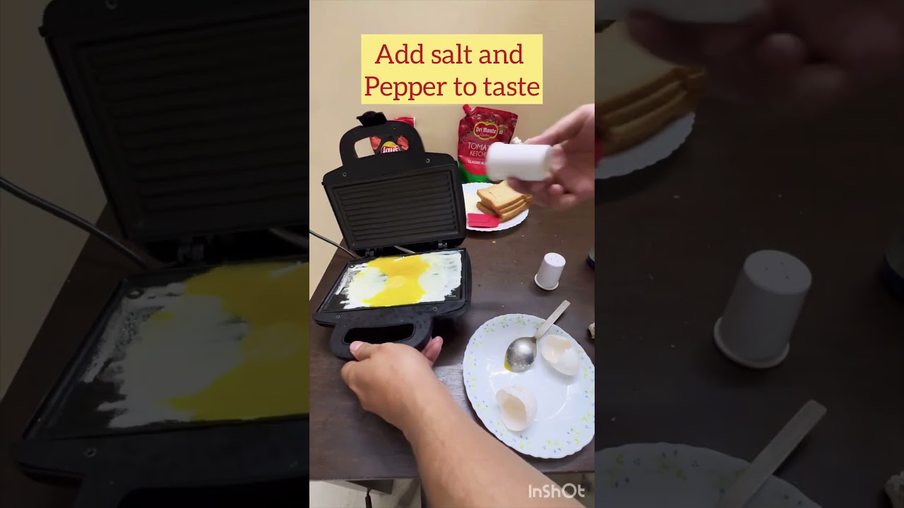 Easy Hack:Fried Egg in SandwichMaker #toaster #eggrecipe #sandwichmaker #panini #prestige #press
