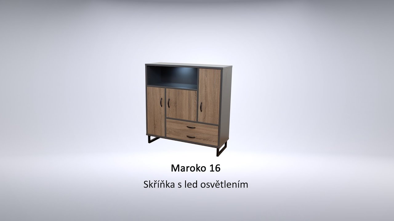 Skříňka s led osvětlením - Maroko 16