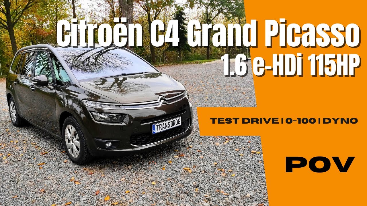 Citroen C4 Grand Picasso 2015 (1.6eHDi 115HP) | 4K POV Test Drive |  0-100 | Dyno | City Driving